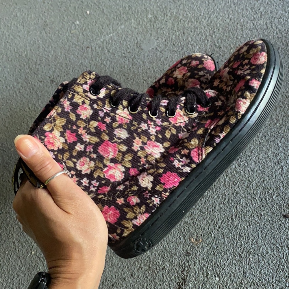 Doc martens floral boots
